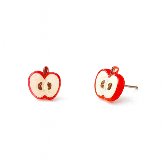 Apple Fruit Stud Earrings