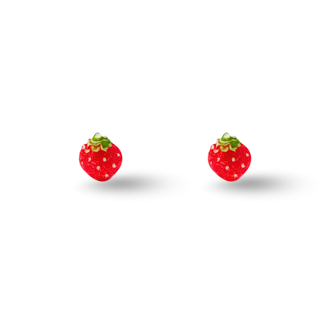 Tiny Blueberry Fruit Hypoallergenic Stud Earrings