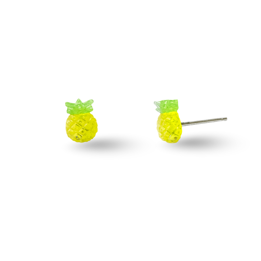 Tiny Pineapple Fruit Hypoallergenic Stud Earrings