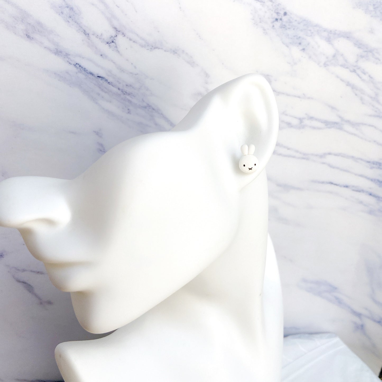 Bunny Polymer Clay Hypoallergenic Stud Earrings