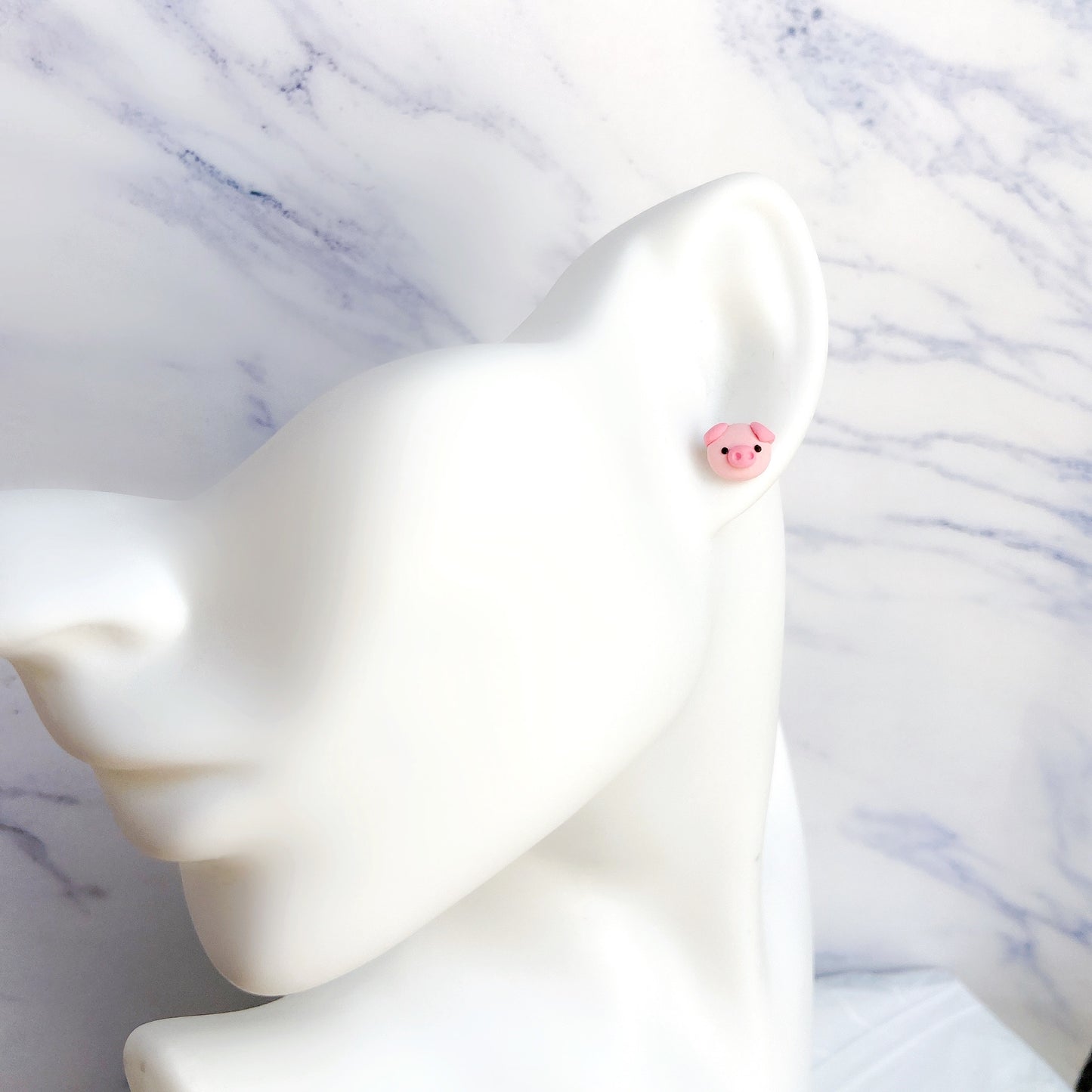 Piggy Polymer Clay Hypoallergenic Stud Earrings