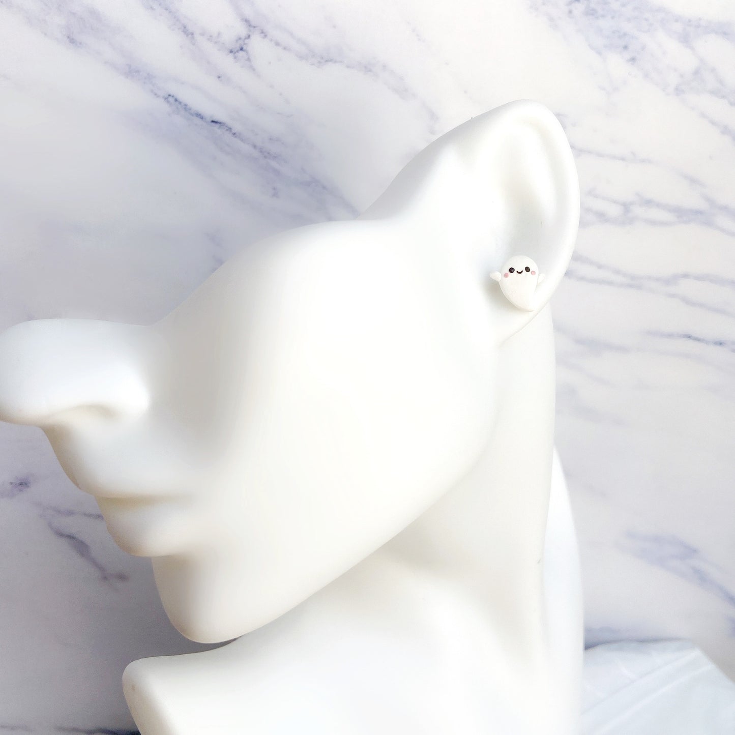 Adorable Halloween Ghost Polymer Clay Hypoallergenic Stud Earrings