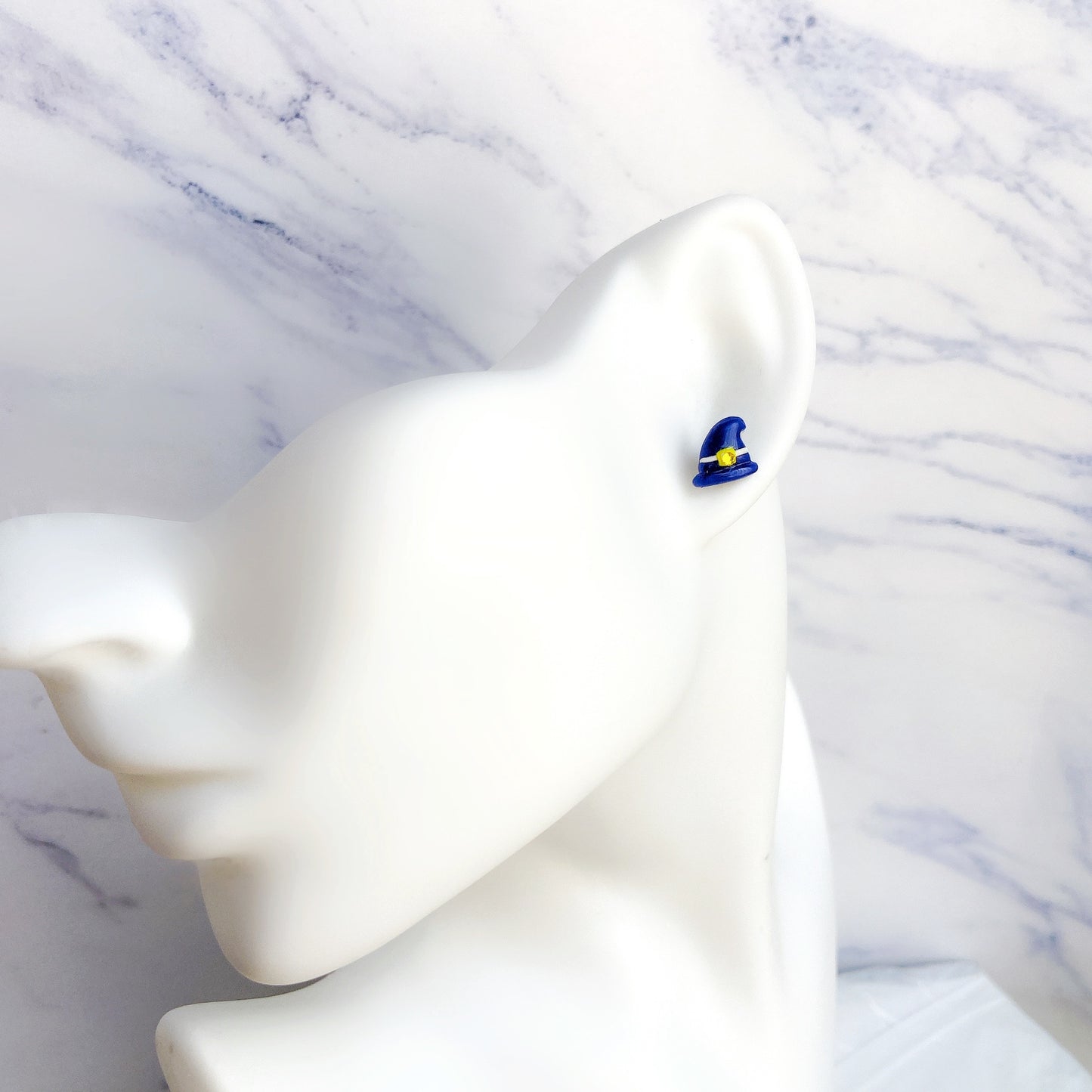 Halloween Witch Hat & Candy Polymer Clay Hypoallergenic Stud Earrings