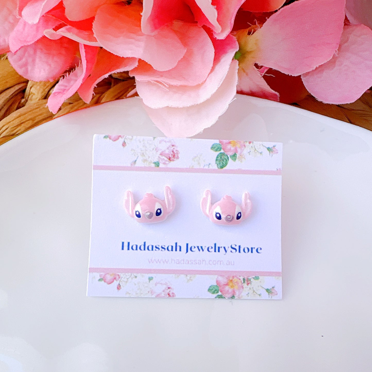 Stitch and Angel Inspired Stud Earrings