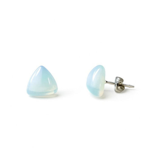 Opalite 10mm Triangle Natural Stone Earrings