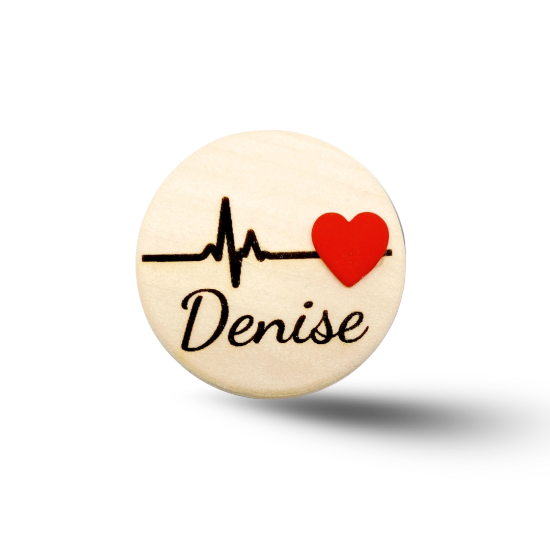 Medical Red Cross Heart Nurse Personalized Name Badge Reel