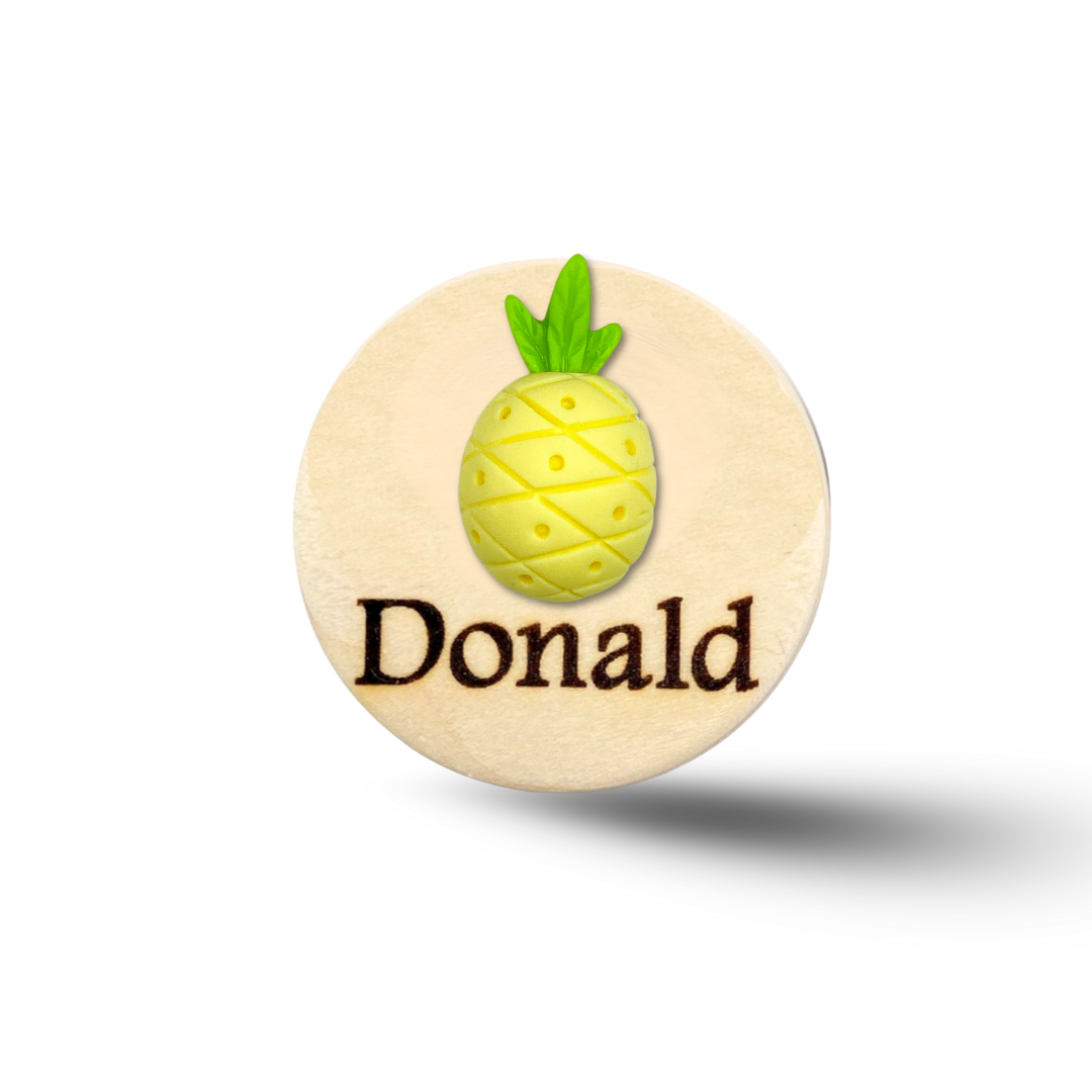 3D Avocado Fruit Personalized Name Badge Reel