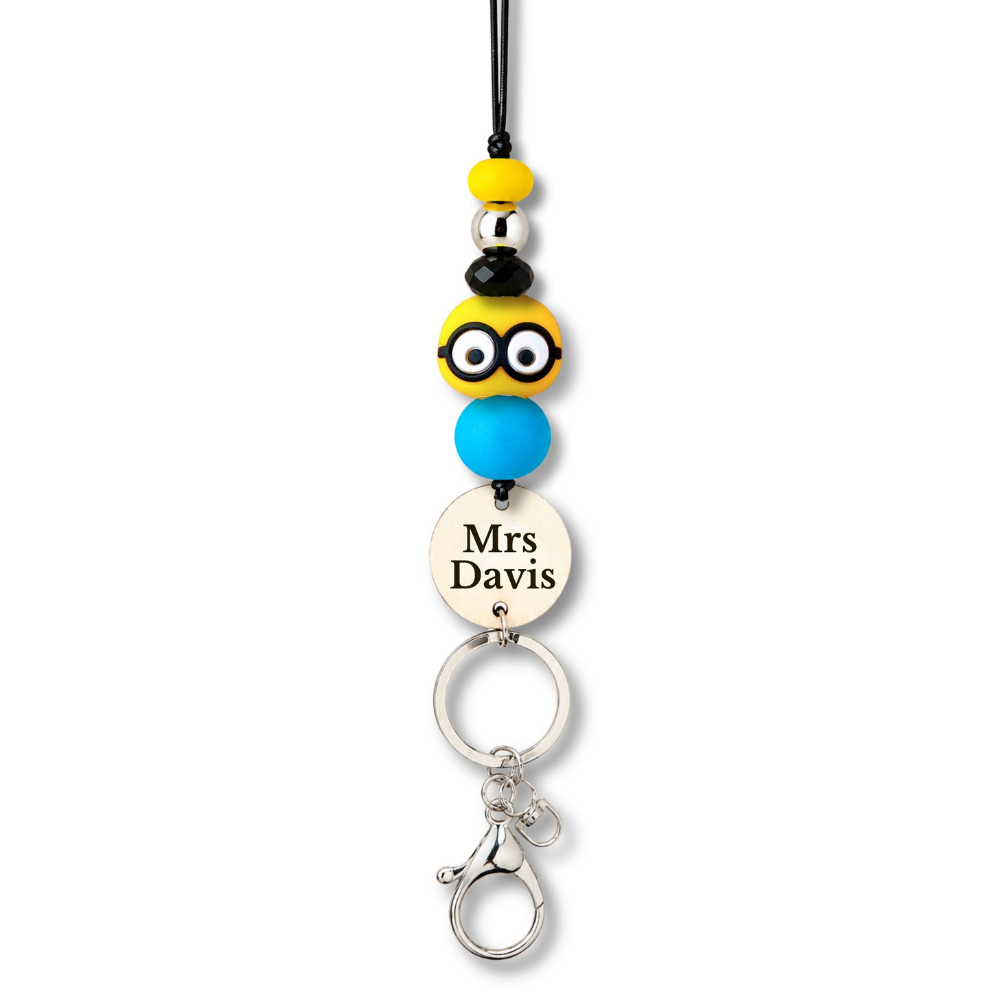Minions Carl Personalized Name Teacher ID Key Lanyard