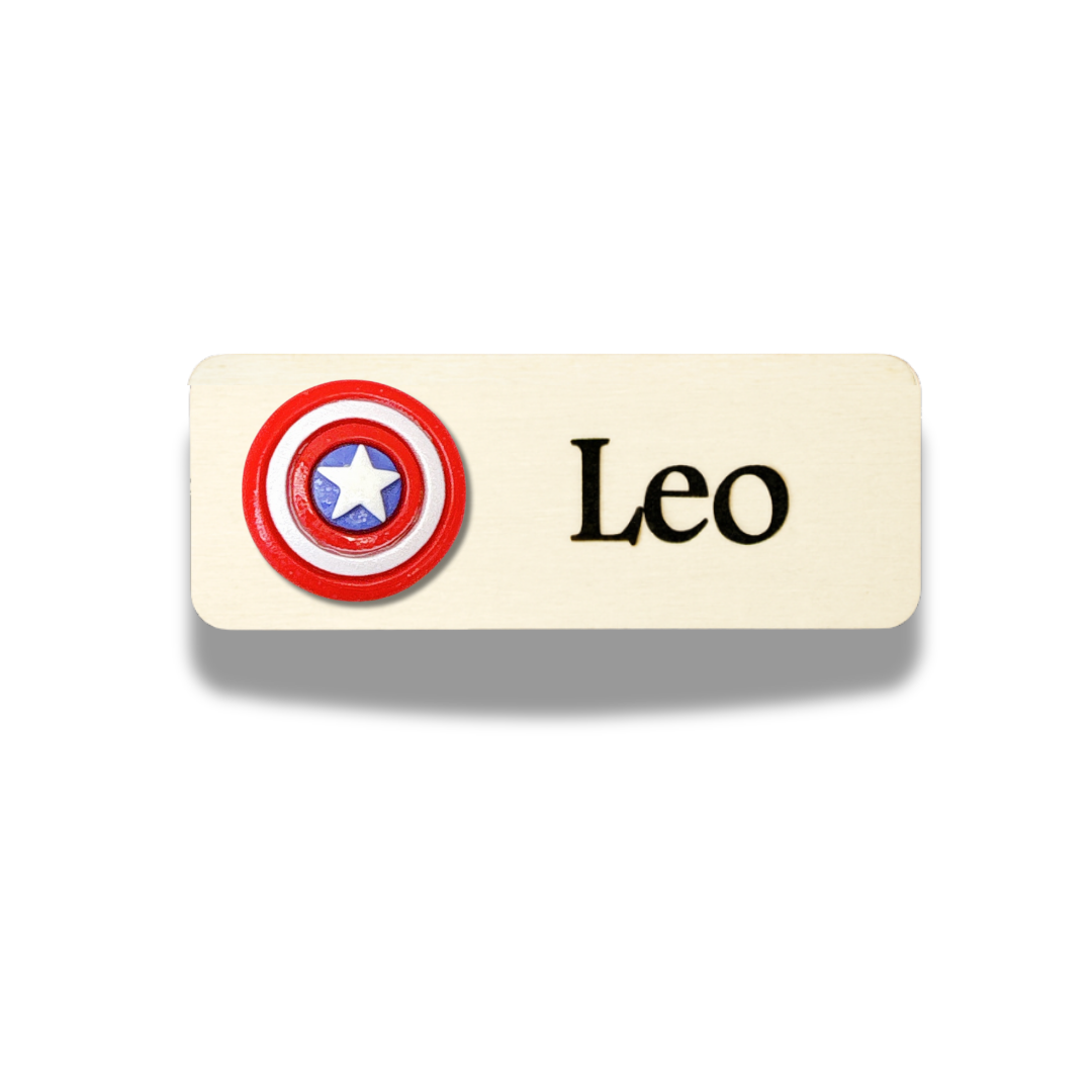 3D Spiderman Head Super Hero Personalised Name Tag