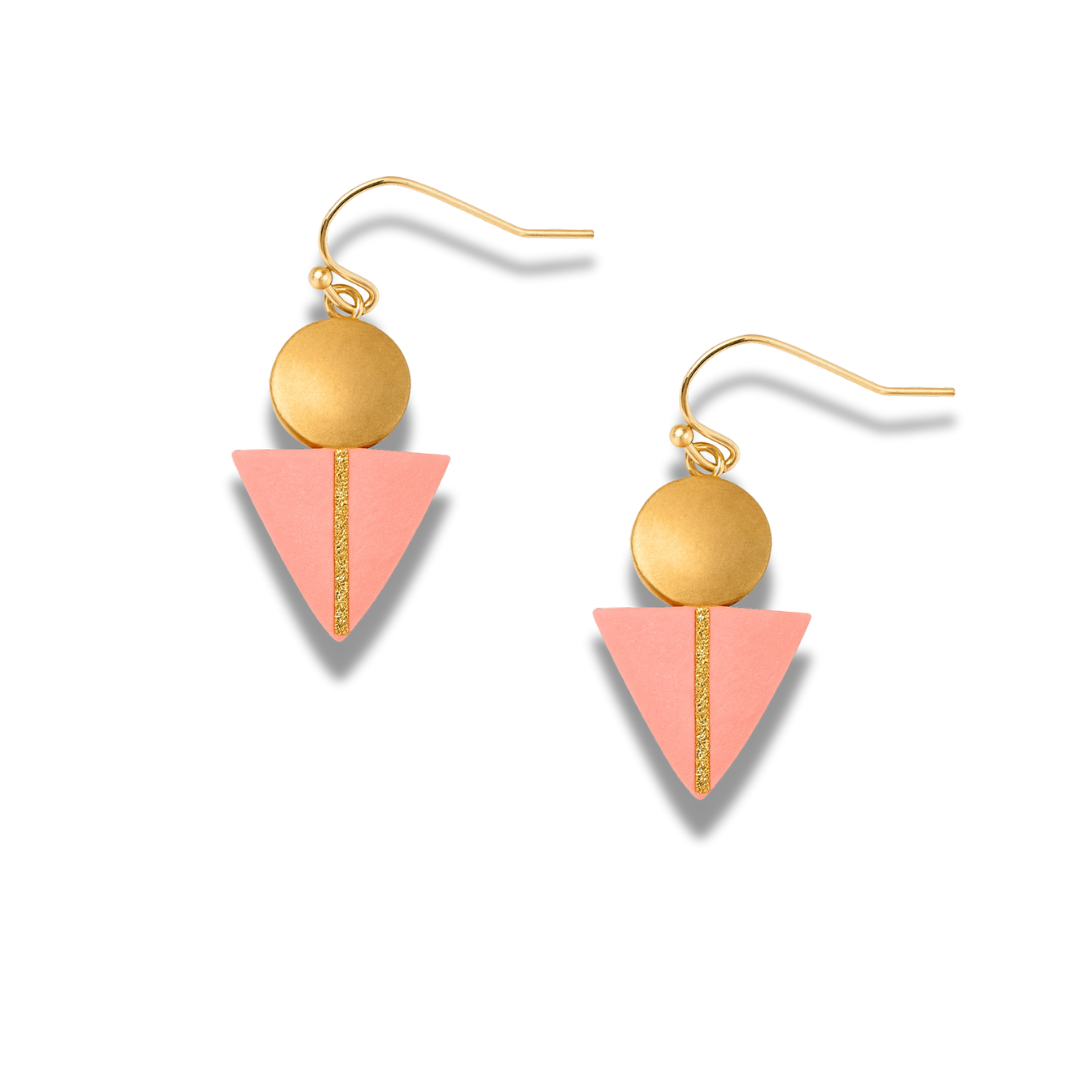 Mint Triangle Geo Earrings – Modern Minimalist Collection
