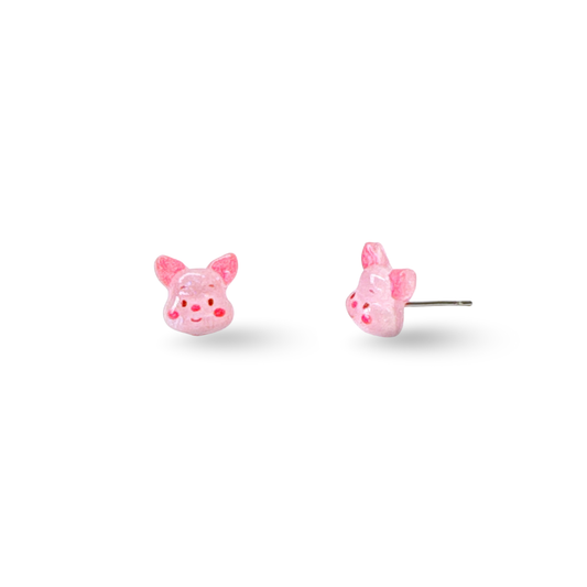 Piglet Pig Hypoallergenic Stud Earrings
