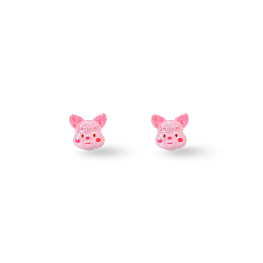 Piglet Pig Hypoallergenic Stud Earrings