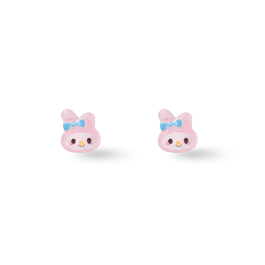 Tiny Pink Bow My Melody Inspired Hypoallergenic Stud Earrings