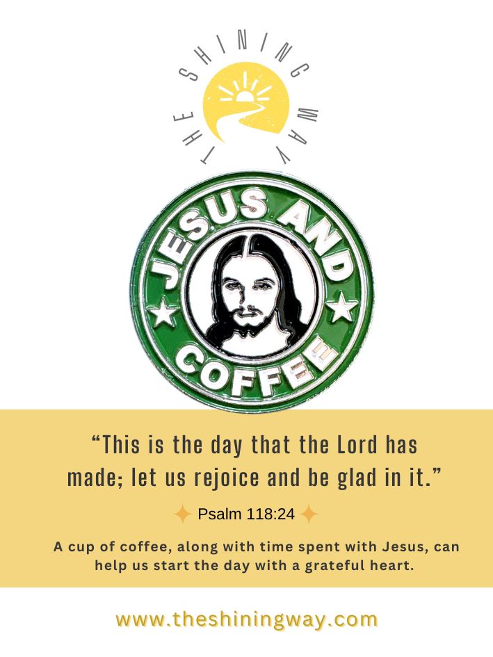 Jesus and Coffee Enamel Pin