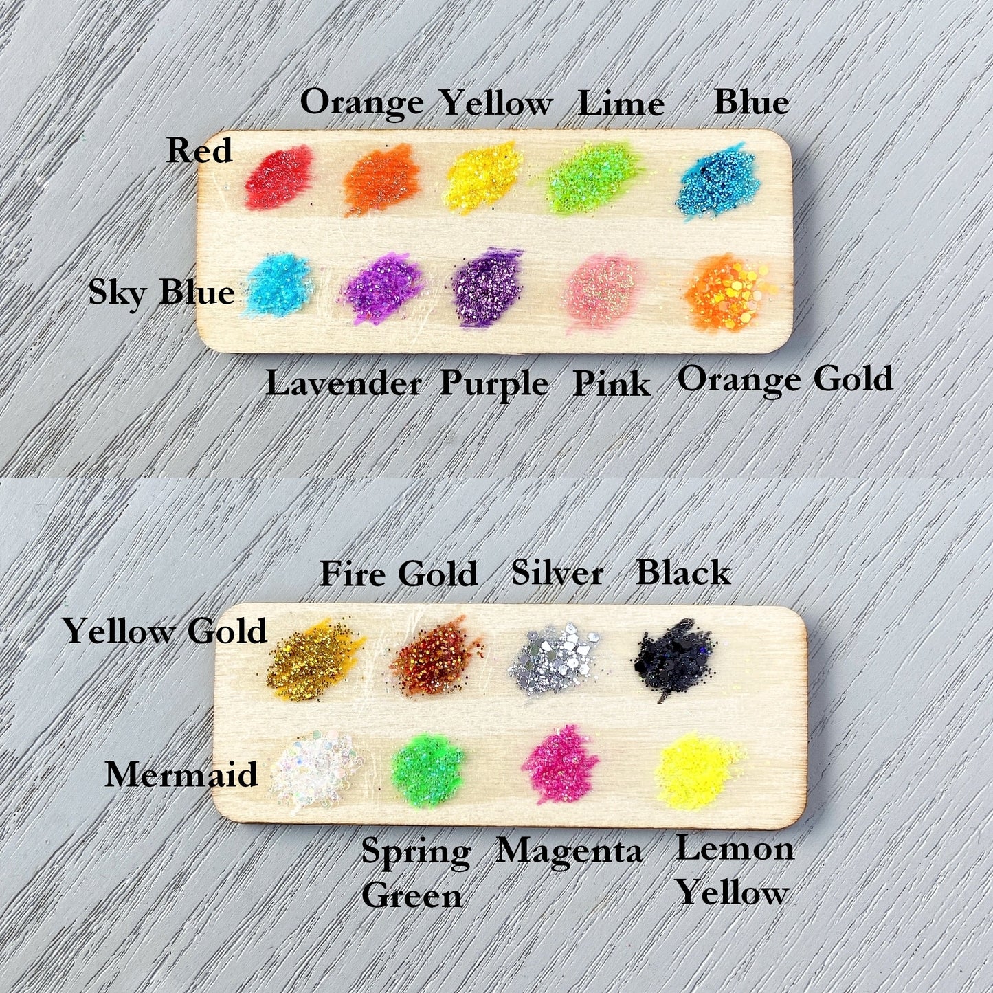 Glitter Tulip Engraved Hand-Painted  Personalised Name Tag