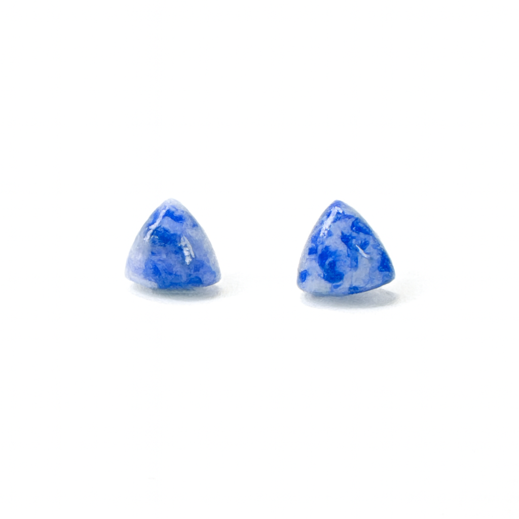 Lapis lazuli 10mm Triangle Natural Stone Earrings