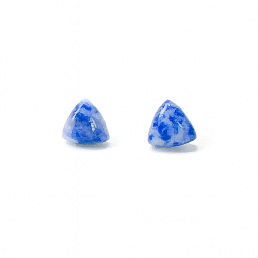 Lapis lazuli 10mm Triangle Natural Stone Earrings