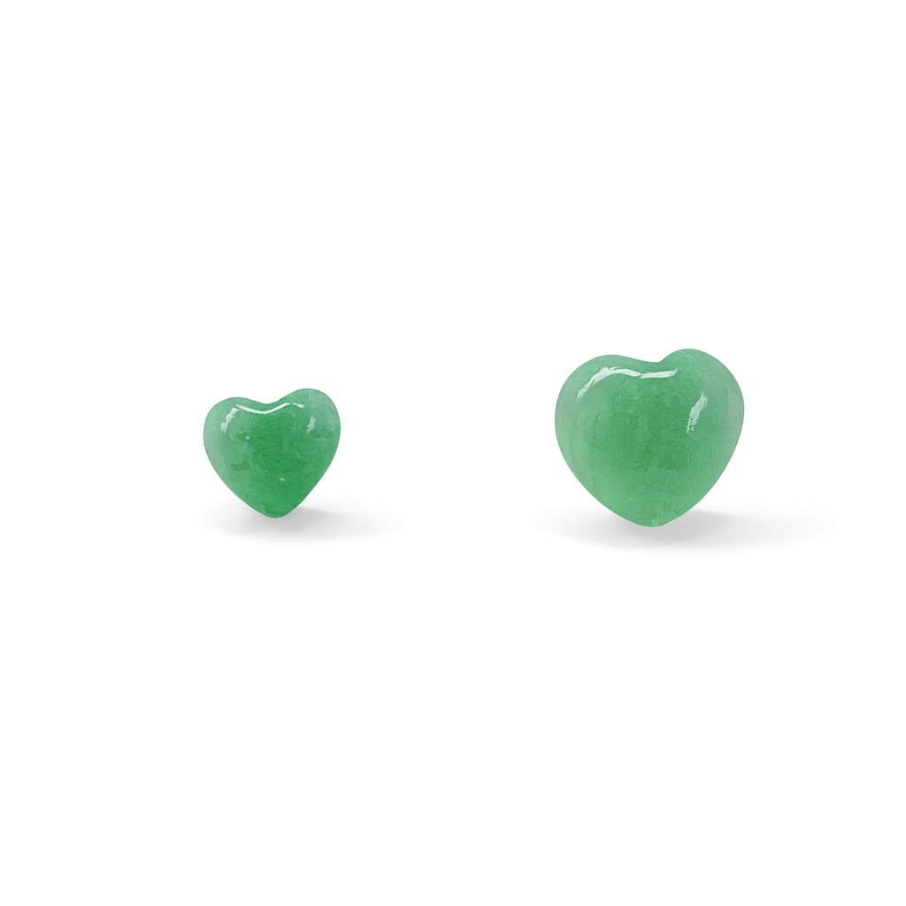 Aventurine 8mm/10mm Heart Natural Stone Earrings