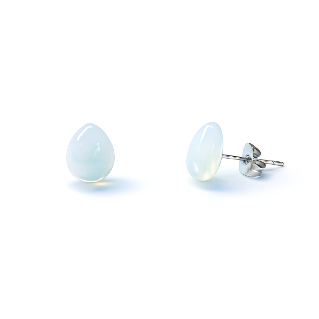 Opalite 8 x 10mm Teardrop Natural Stone Earrings