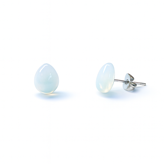 Opalite 8 x 10mm Teardrop Natural Stone Earrings