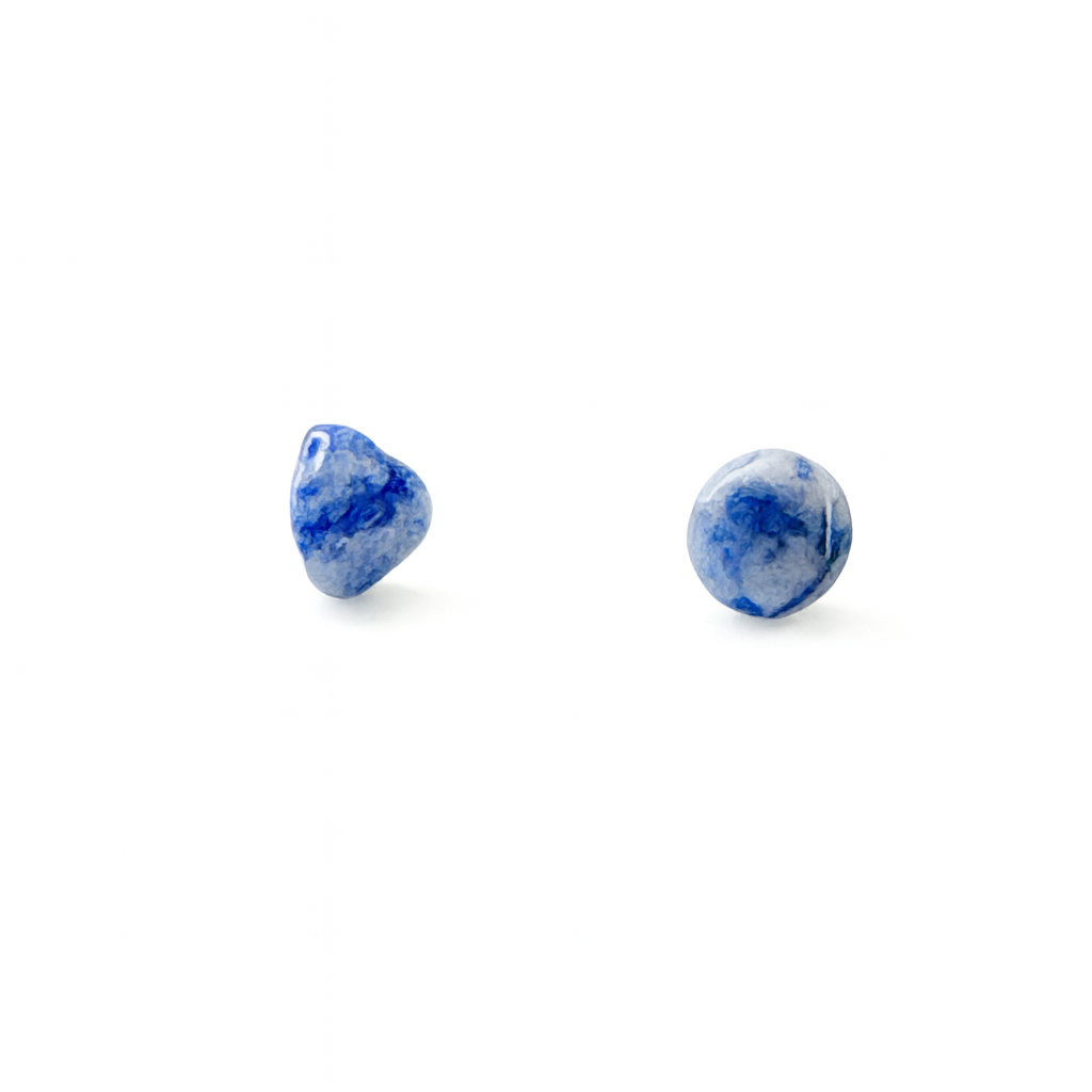 Small Lapis Lazuli Tumbled Natural Stone Earrings