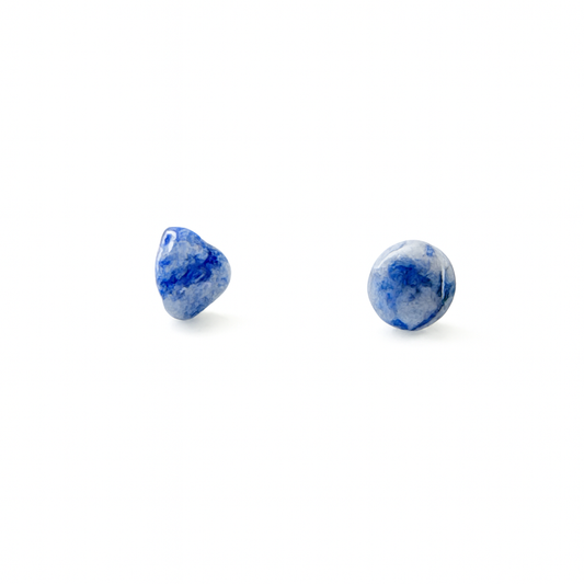Small Lapis Lazuli Tumbled Natural Stone Earrings