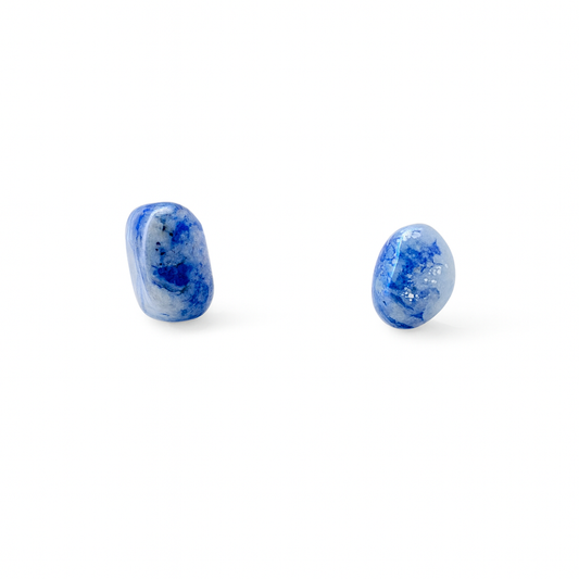 Medium Lapis Lazuli Tumbled Natural Stone Earrings