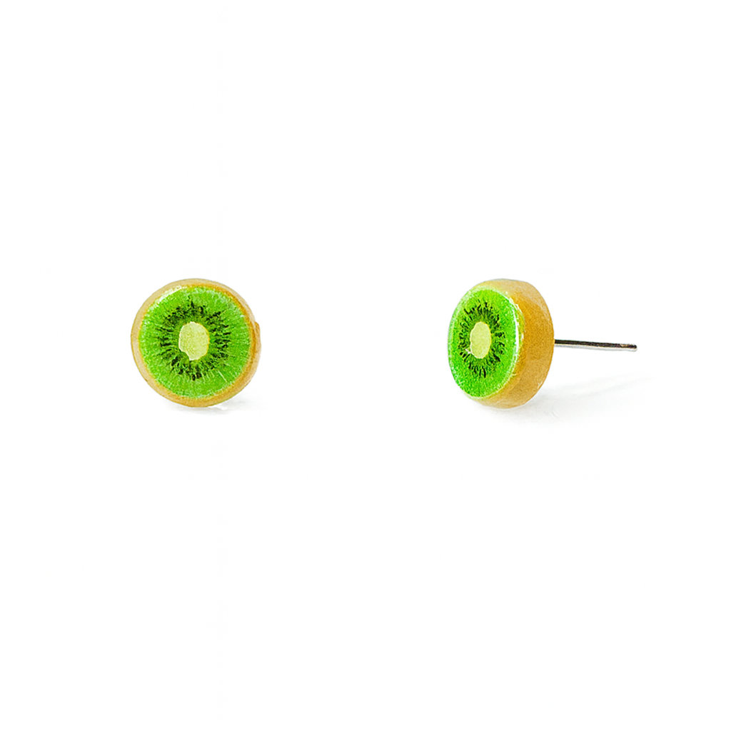 Avocado Crystal Clear Fruit Earrings