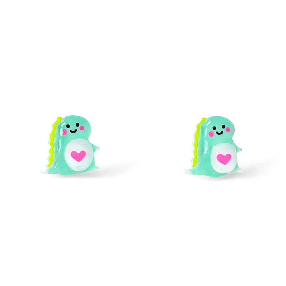 Yellow Tiny Dinosaur Hypoallergenic Stud Earrings