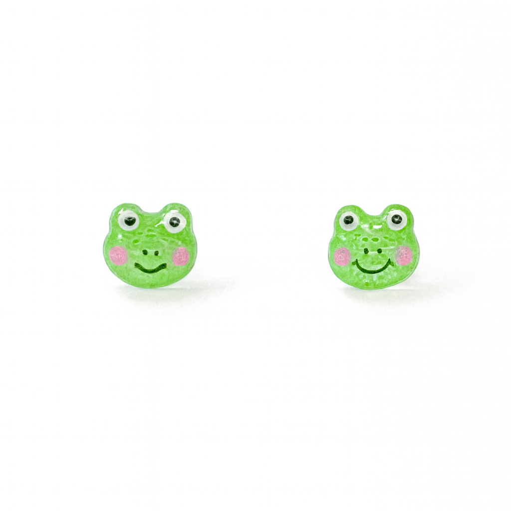 Tiny Bunny Rabbit Crystal Jelly Hypoallergenic Stud Earrings
