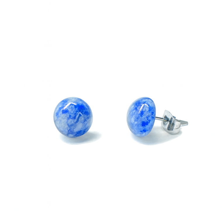 Lapis lazuli 8mm/10mm Round Natural Stone Earrings
