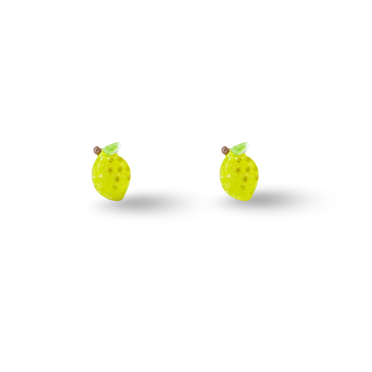 Tiny Lemon Fruit Hypoallergenic Stud Earrings