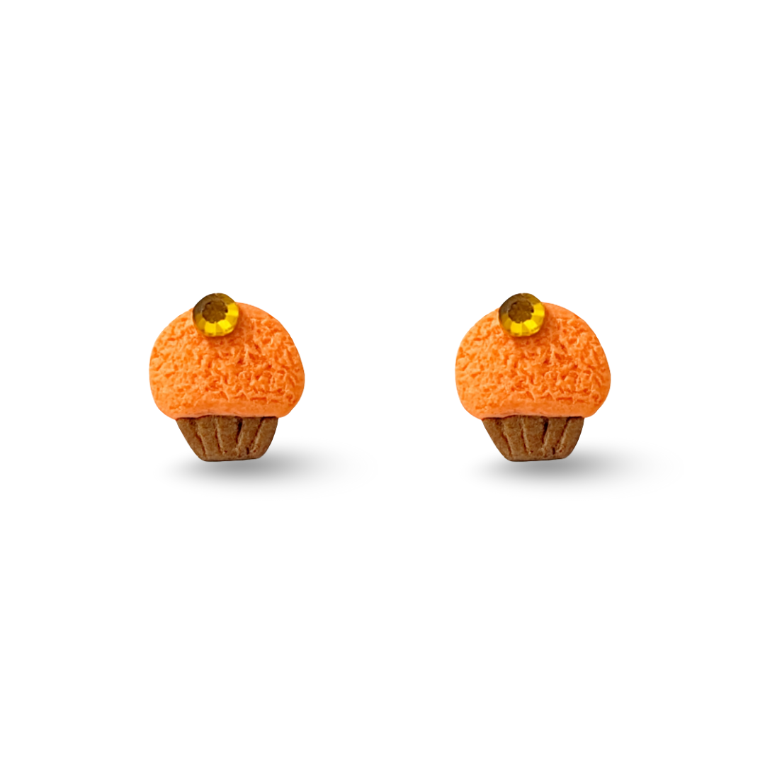 Yellow Cupcake Polymer Clay Hypoallergenic Stud Earrings