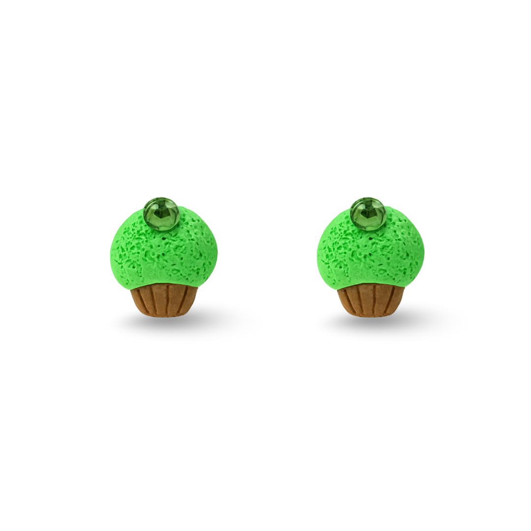 Yellow Cupcake Polymer Clay Hypoallergenic Stud Earrings