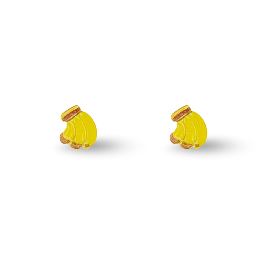 Tiny Banana Fruit Hypoallergenic Stud Earrings