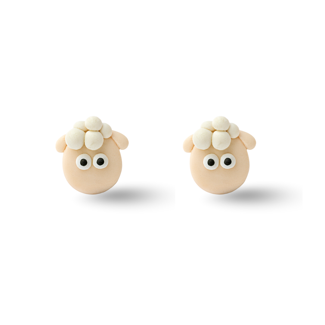 Black Sheep Polymer Clay Hypoallergenic Stud Earrings