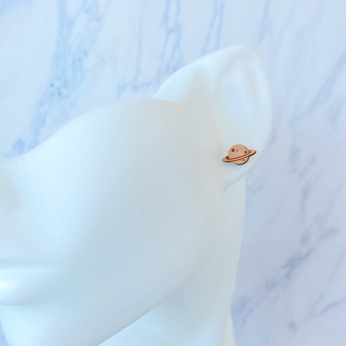 Wooden Planet Galaxy Hypoallergenic Earring Studs