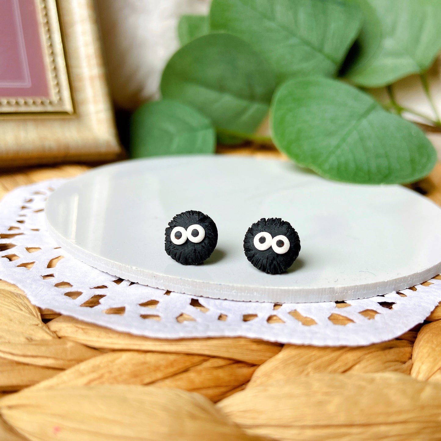 Soot Sprite Polymer Clay Hypoallergenic Stud Earrings