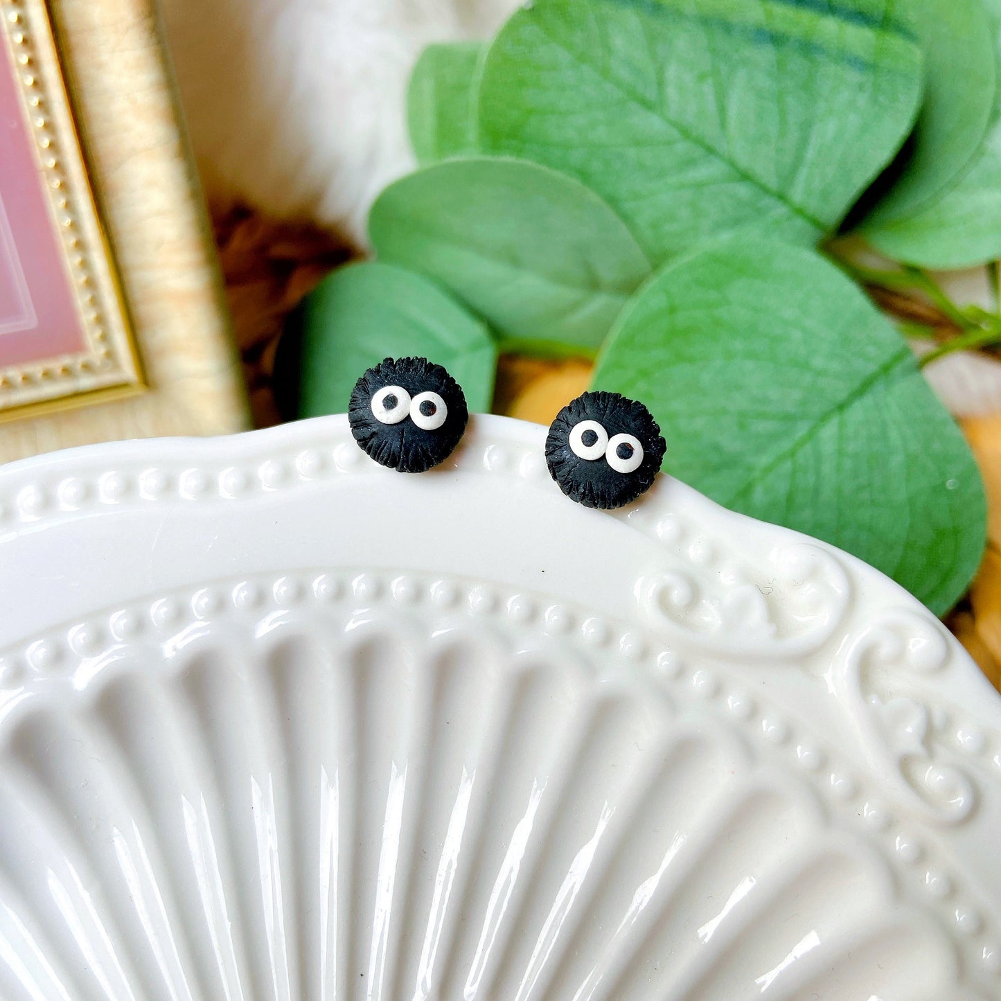 Soot Sprite Polymer Clay Hypoallergenic Stud Earrings
