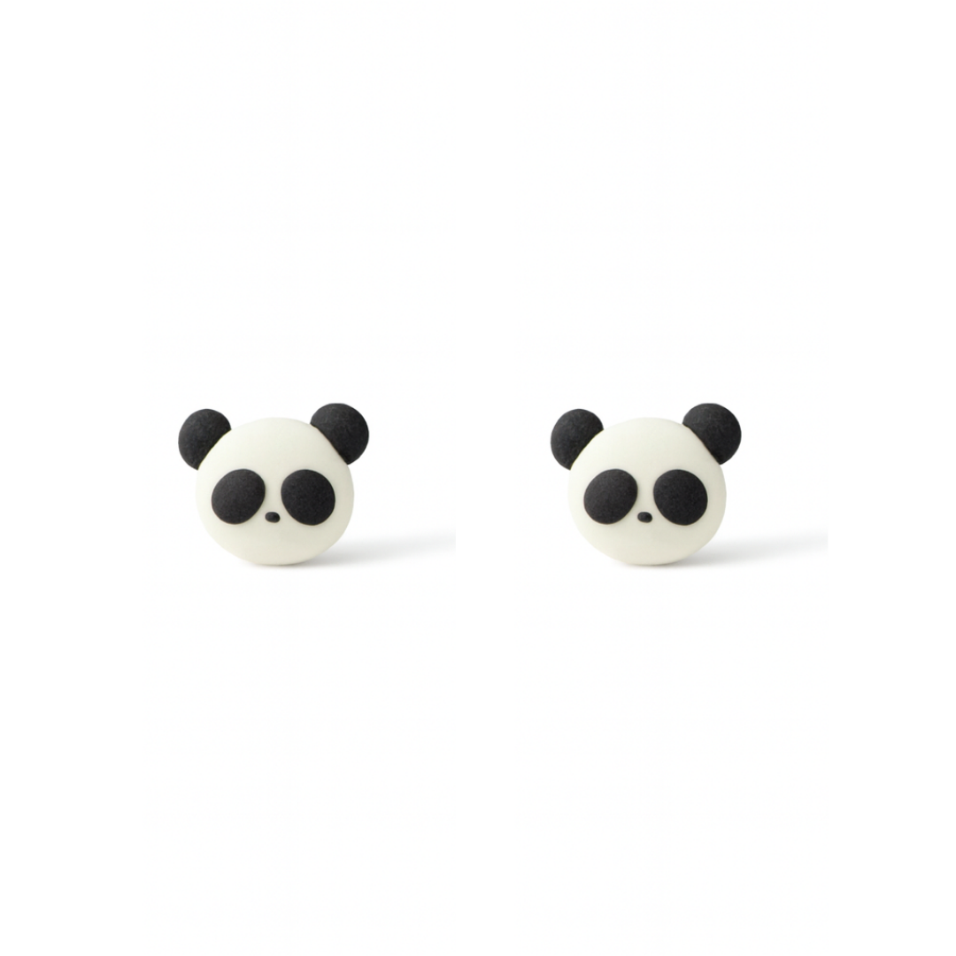Panda Polymer Clay Hypoallergenic Stud Earrings