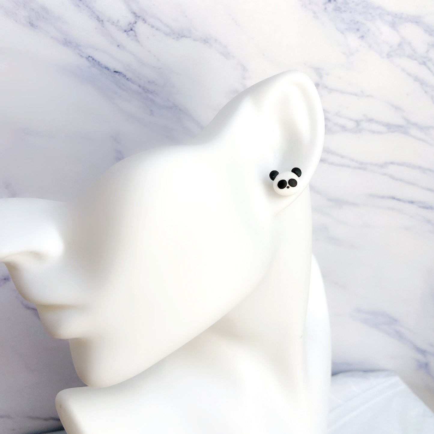 Panda Polymer Clay Hypoallergenic Stud Earrings