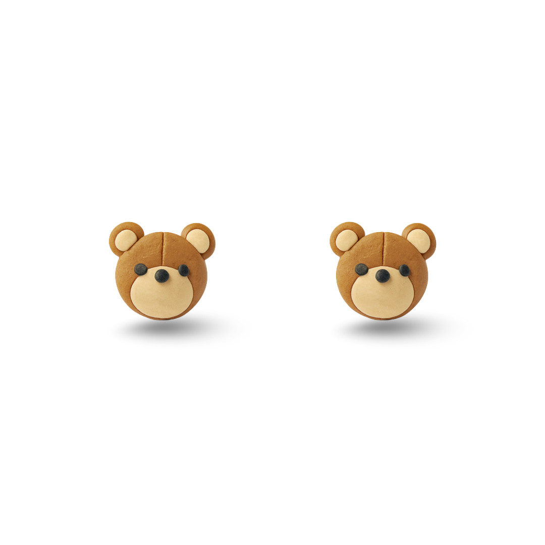 Teddy Bear Polymer Clay Hypoallergenic Stud Earrings
