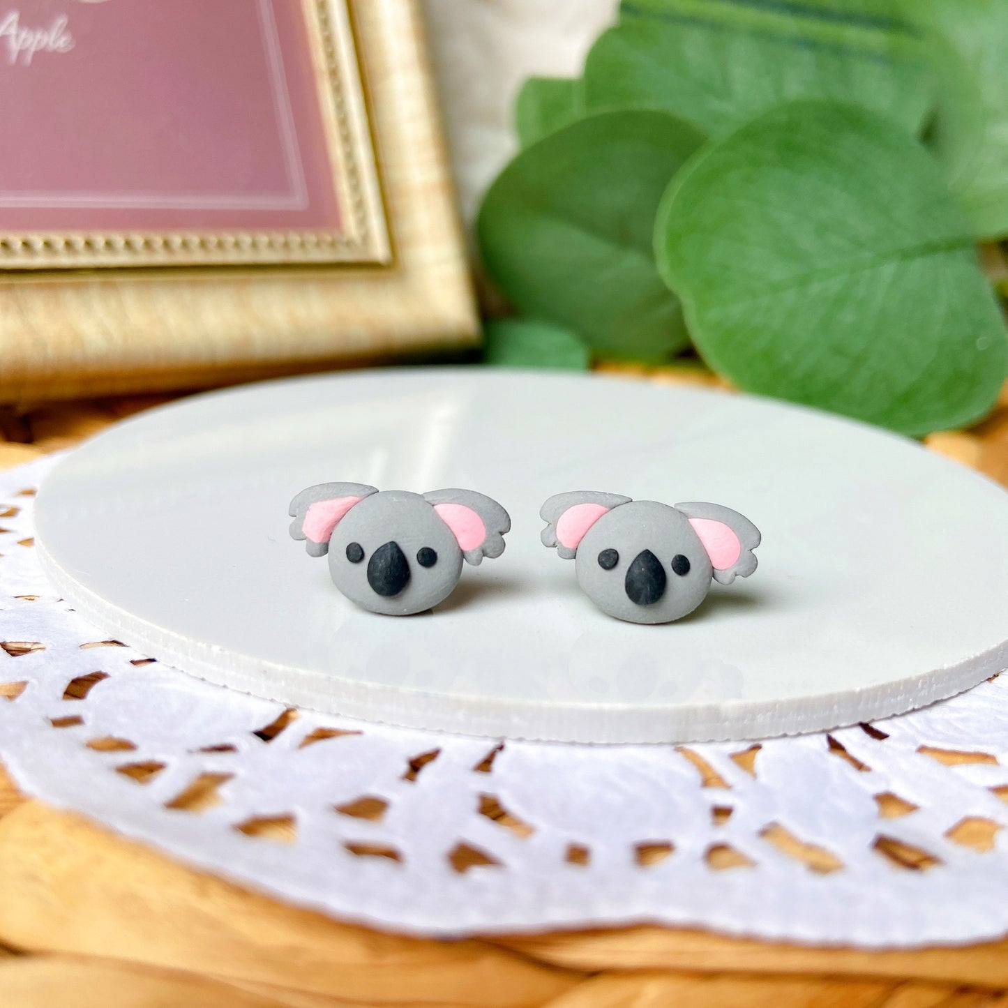 Koala Polymer Clay Hypoallergenic Stud Earrings