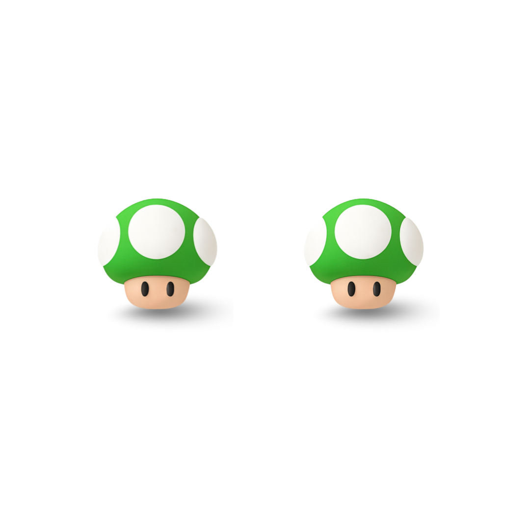 Cutie Mushroom Polymer Clay Hypoallergenic Stud Earrings