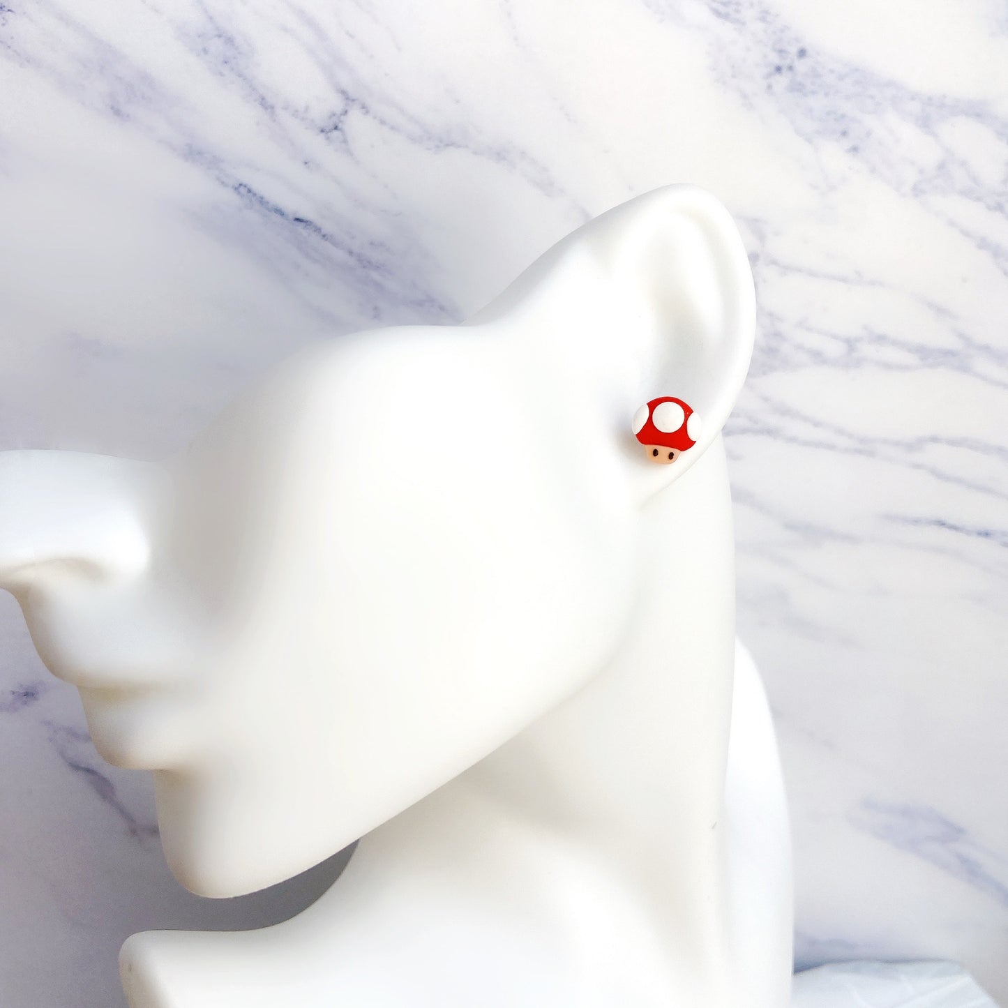 Cutie Mushroom Polymer Clay Hypoallergenic Stud Earrings