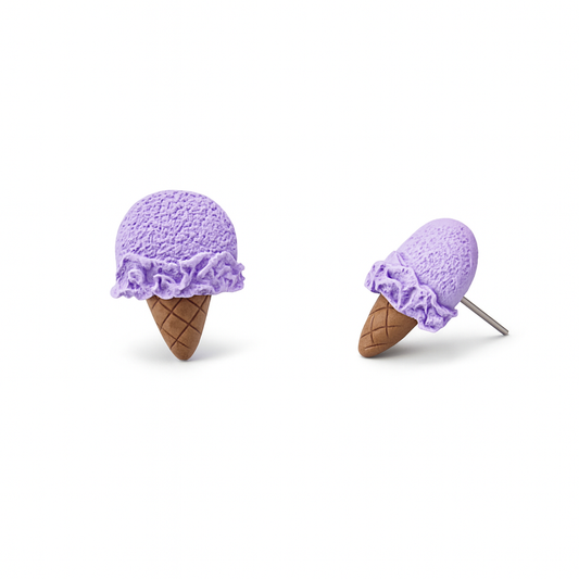 Mango Ice Cream Polymer Clay Hypoallergenic Stud Earrings