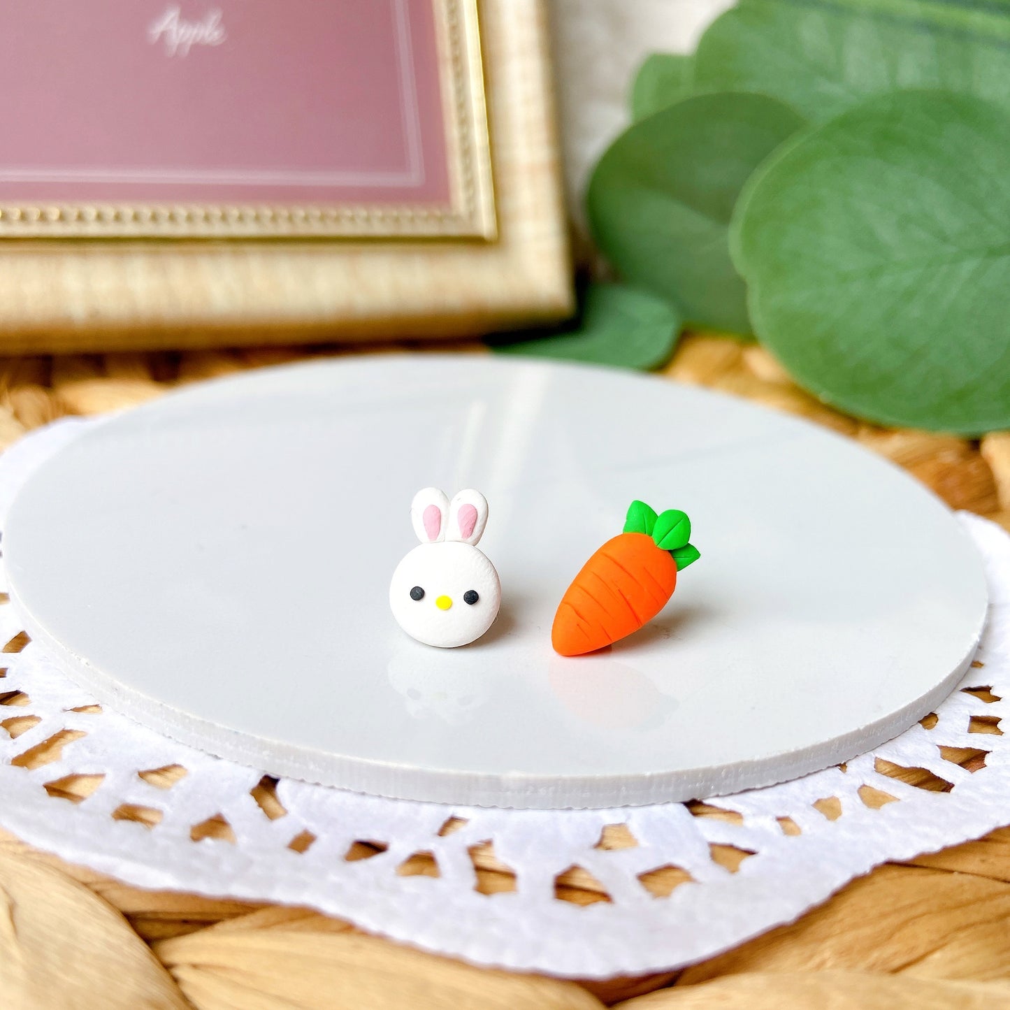 Halloween Black Cat Polymer Clay Hypoallergenic Stud Earrings