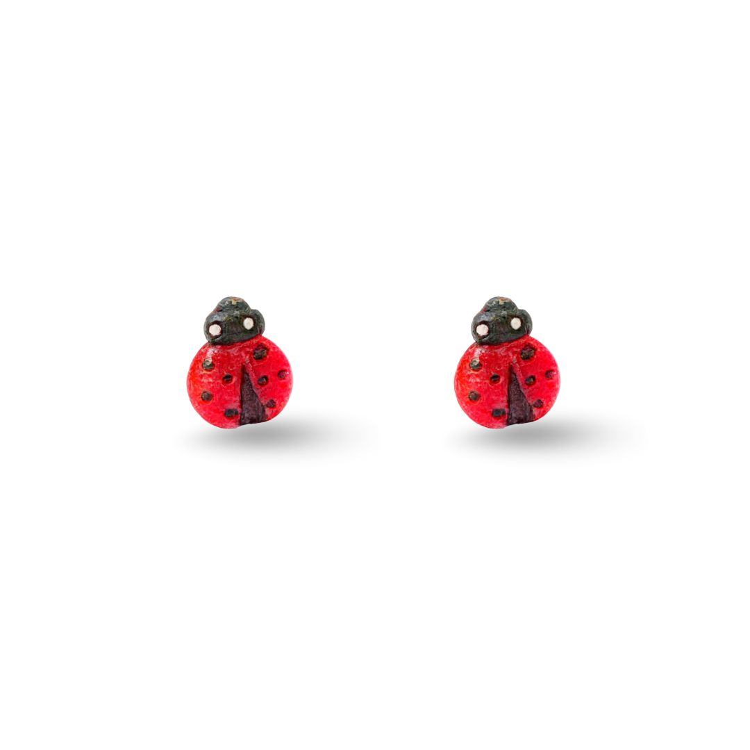 Tiny Ladybug Hypoallergenic Stud Earrings
