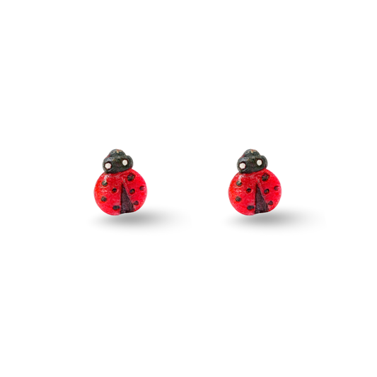 Tiny Ladybug Hypoallergenic Stud Earrings