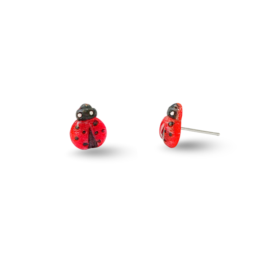 Tiny Ladybug Hypoallergenic Stud Earrings